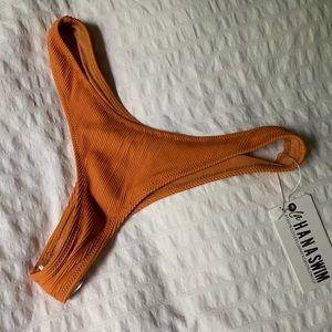 LAHANA SWIM PIPER RIBBED CHEEKY BRAZILIAN BOTTOM